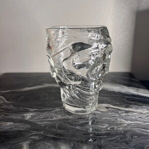 Skull Design Clear Glass Tumbler​